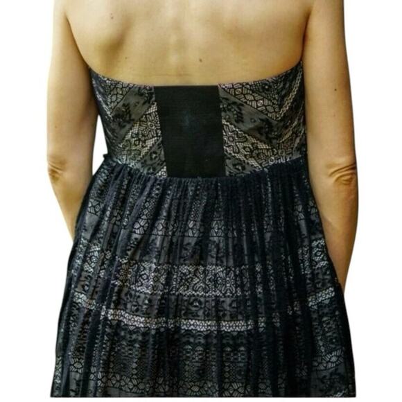 Anthropologie Moulinette Souers black lace strapless dress w/pockets, lined, 0 - Picture 7 of 14